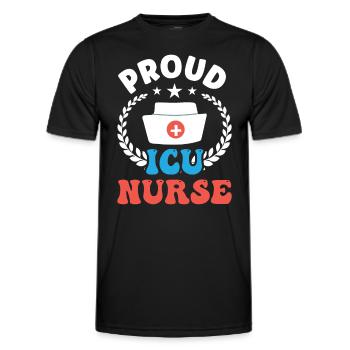 Proud Intensive Care Nurse - Men's Functional T-Shirt - black - Front - AI Model Male 178 dark (178cm)