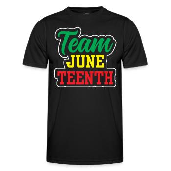 Team Juneteenth 1865 African American Black - Männer Funktions-T-Shirt - Schwarz - Vorne - AI Model Male 178 dark (178cm)