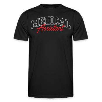 Infirmière assistante médicale - T-shirt sport Homme - noir - Devant - AI Model Male 178 dark (178cm)
