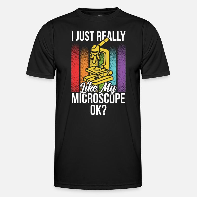 J’aime vraiment mon microscope Microscope - T-shirt sport Homme - noir