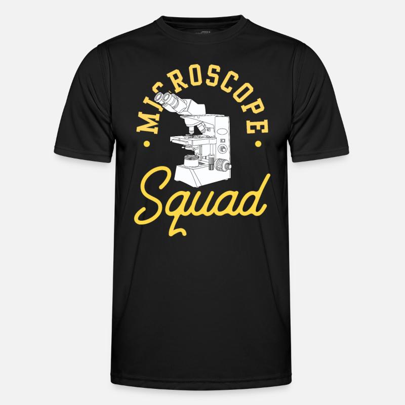 Microscope Team Microscopes Microscope Sayings - Men's Functional T-Shirt - black