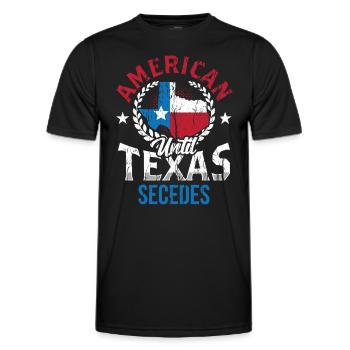 Amerikaner Bis Zur Abspaltung Von Texas Texaner - Männer Funktions-T-Shirt - Schwarz - Vorne - AI Model Male 178 dark (178cm)