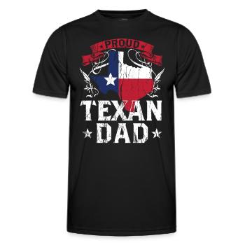 Proud Texan Father Proud Texas Texan - Men's Functional T-Shirt - black - Front - AI Model Male 178 dark (178cm)