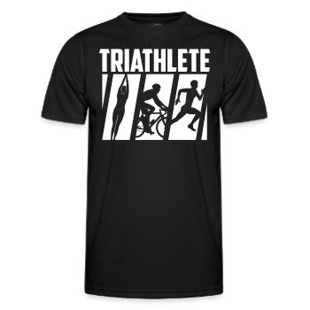 Triathlète Triathlète Sport Triathlon Triathlons - T-shirt sport Homme - noir - Devant - AI Model Male 178 dark (178cm)
