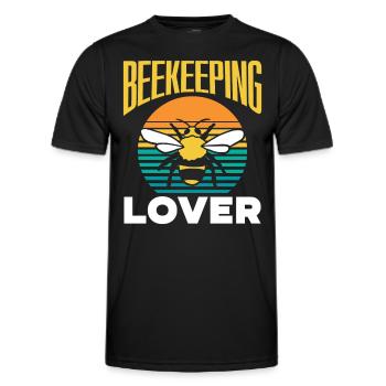 Beekeeping, lover, beekeeping, beekeeper, beekeeper, bee - Men's Functional T-Shirt - black - Front - AI Model Male 178 dark (178cm)
