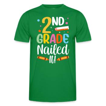 Zweite Klasse Volltreffer Zweitklässler Lehrer - Männer Funktions-T-Shirt - Kelly Green - Vorne - AI Model Male 178 dark (178cm)