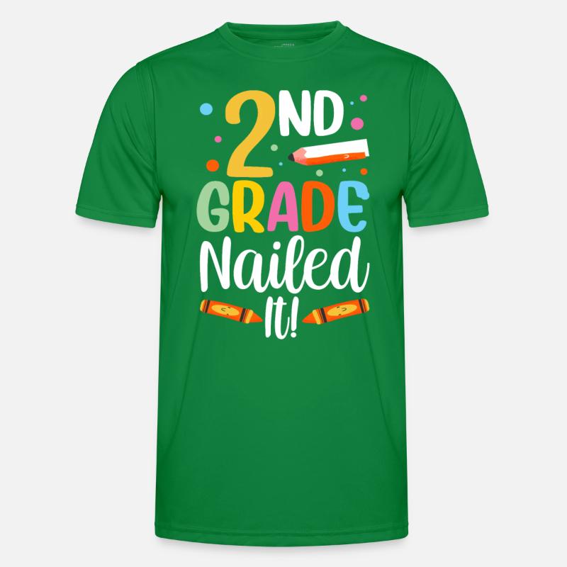 Second Grade Bull's Eye Second Grader Teacher Men's Functional T-Shirt