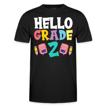 Bonjour École 2 Année Deuxième année Deuxième année - T-shirt sport Homme - noir - Devant - AI Model Male 178 dark (178cm)