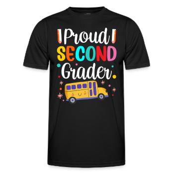 Fier enseignant de deuxième année École de deuxième année - T-shirt sport Homme - noir - Devant - AI Model Male 178 dark (178cm)