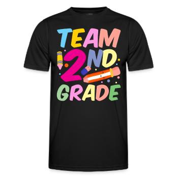 Équipe Enseignant de deuxième année École de deuxième année - T-shirt sport Homme - noir - Devant - AI Model Male 178 dark (178cm)