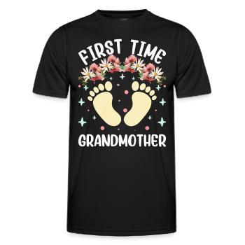 Das Erste Mal Großmutter Süß Erstes Mal Großeltern - Männer Funktions-T-Shirt - Schwarz - Vorne - AI Model Male 178 dark (178cm)