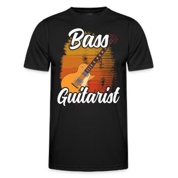 Guitariste Basse Bassiste Basse Musicien de guitare basse - T-shirt sport Homme - noir - Devant - AI Model Male 178 dark (178cm)
