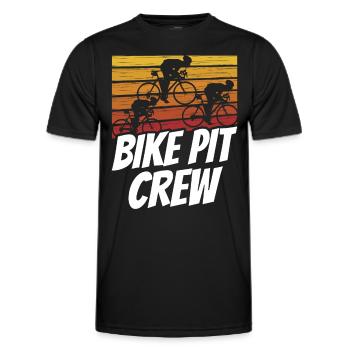 Fahrrad Boxencrew Radrennen Radrennfahrer - Männer Funktions-T-Shirt - Schwarz - Vorne - AI Model Male 178 dark (178cm)