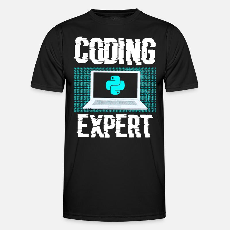 Coding Experte Coder Programmieren Programmierer - Männer Funktions-T-Shirt - Schwarz