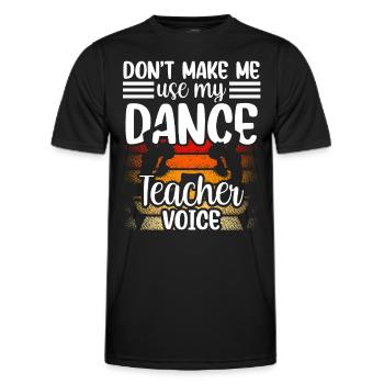 Mon professeur de danse Voix Professeur de danse École de danse - T-shirt sport Homme - noir - Devant - AI Model Male 178 dark (178cm)