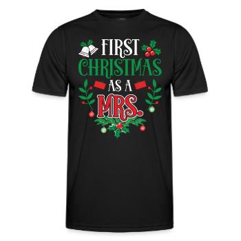 Erste Weihnachten Als Ehefrau Erstes Weihnachten - Männer Funktions-T-Shirt - Schwarz - Vorne - AI Model Male 178 dark (178cm)