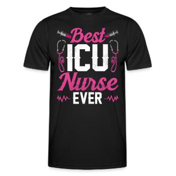 Best Intensive Care Nurse Ever - Men's Functional T-Shirt - black - Front - AI Model Male 178 dark (178cm)