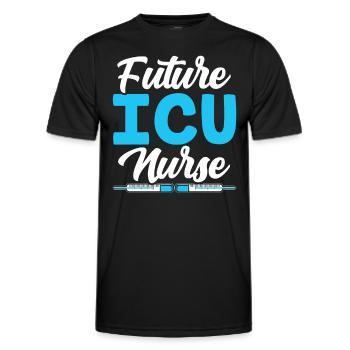 Zukünftige Intensivkrankenschwester Intensiv - Männer Funktions-T-Shirt - Schwarz - Vorne - AI Model Male 178 dark (178cm)
