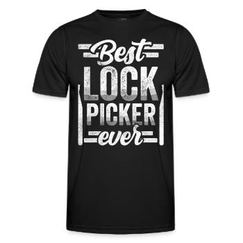 Der Beste Lock Picker Aller Zeiten Lock Picking - Männer Funktions-T-Shirt - Schwarz - Vorne - AI Model Male 178 dark (178cm)