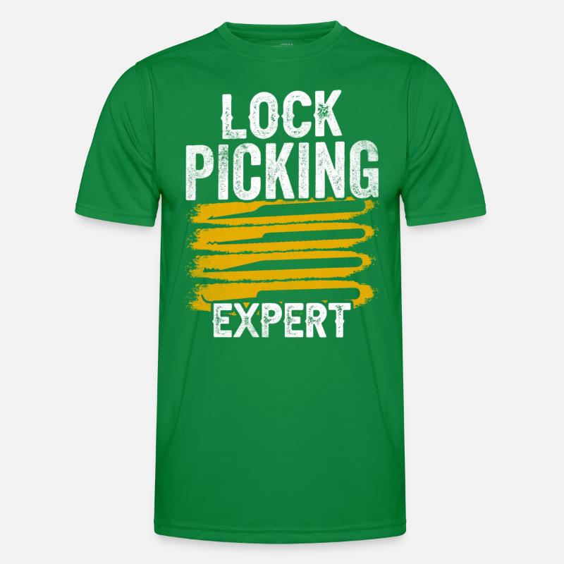 Lockpicking Expert Lock Picking Lock Cracking T-shirt sport Homme