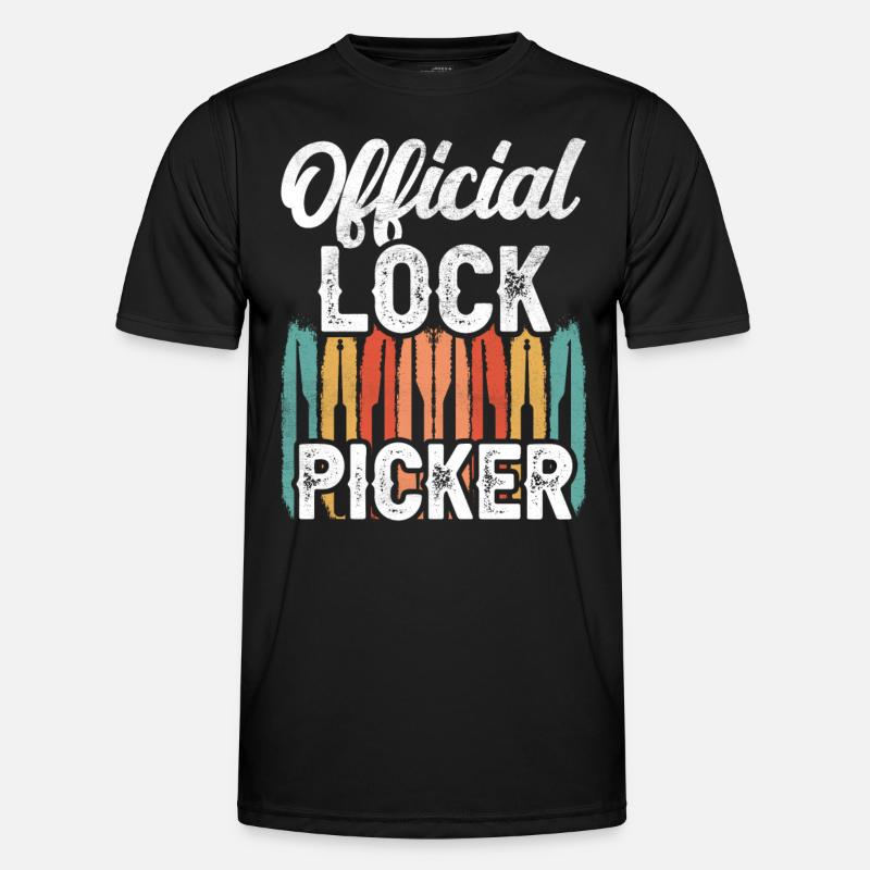 Official Lock Cracker Lock Picker Lock - Men's Functional T-Shirt - black