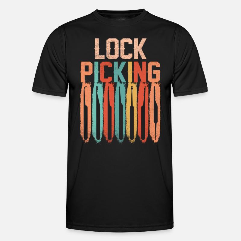 Lock Picking Lockpicking Knacken Knacker Schloss Männer Funktions-T-Shirt