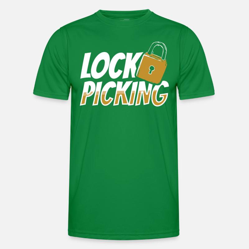 Lock Picking Knacker Schloss Lockpicking Knacken Männer Funktions-T-Shirt