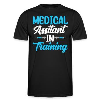 Medical Assistant In Training Assistance - Men's Functional T-Shirt - black - Front - AI Model Male 178 dark (178cm)