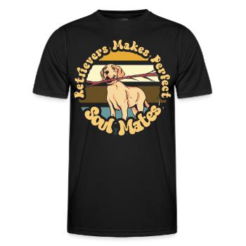Retrievers are perfect soulmate dog - Men's Functional T-Shirt - black - Front - AI Model Male 178 dark (178cm)