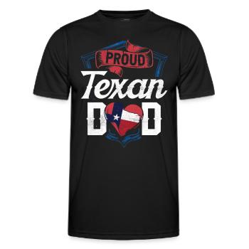 Proud Texan Father Texan Pride Texas - Men's Functional T-Shirt - black - Front - AI Model Male 178 dark (178cm)