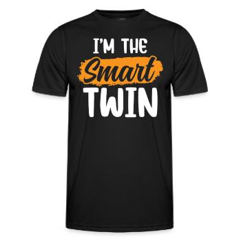 Ich Bin Der Schlaue Zwilling Humor Zwillinge - Männer Funktions-T-Shirt - Schwarz - Vorne - AI Model Male 178 dark (178cm)