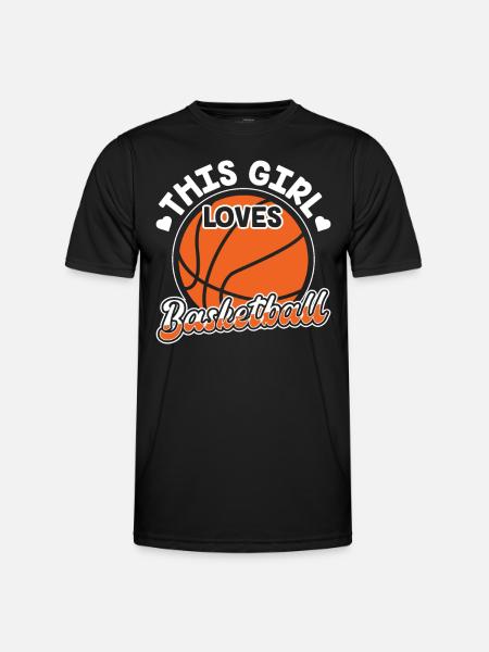 Cette fille aime le basketteur - T-shirt sport Homme - noir