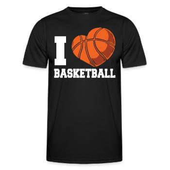 Ich Liebe Basketball Team Basketballspieler - Männer Funktions-T-Shirt - Schwarz - Vorne - AI Model Male 178 dark (178cm)