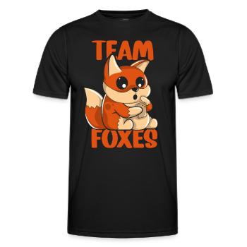 Team Füchse Sprüche Fuchs Liebhaber Tier - Männer Funktions-T-Shirt - Schwarz - Vorne - AI Model Male 178 dark (178cm)