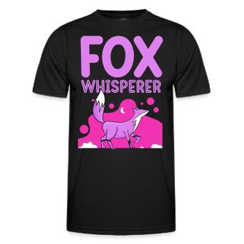Fuchsflüsterer Fuchs Flüsterer Füchse Tier Sprüche - Männer Funktions-T-Shirt - Schwarz - Vorne - AI Model Male 178 dark (178cm)