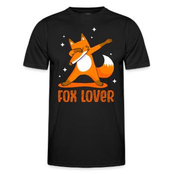 Fuchs Liebhaber Sprüche Füchse Tier - Männer Funktions-T-Shirt - Schwarz - Vorne - AI Model Male 178 dark (178cm)