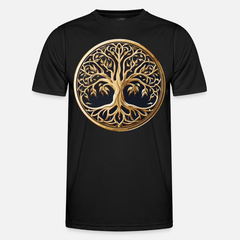 Baum des Lebens - Männer Funktions-T-Shirt - Schwarz