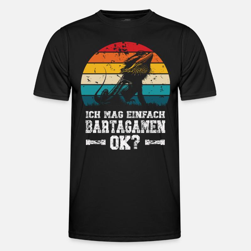 I like bearded dragons - Men's Functional T-Shirt - black