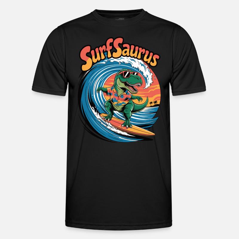 Surfsaurus - Men's Functional T-Shirt - black