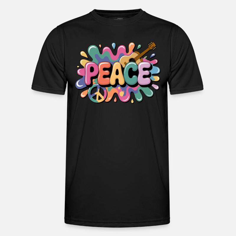 PEACE – Psychedelic Männer Funktions-T-Shirt