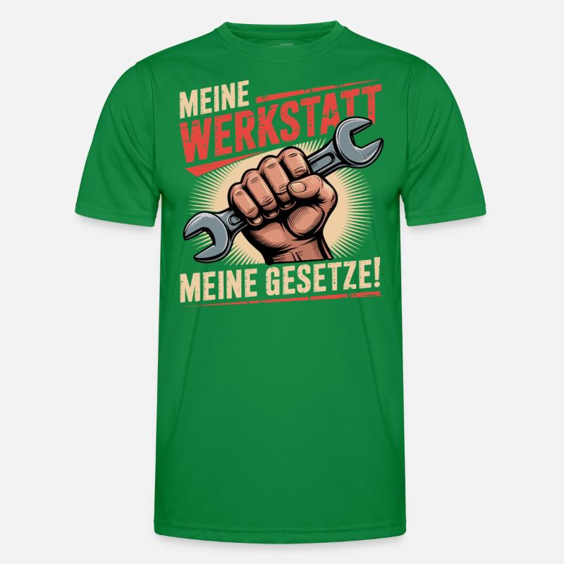 Meine Werkstatt Meine Gesetze Männer Funktions-T-Shirt