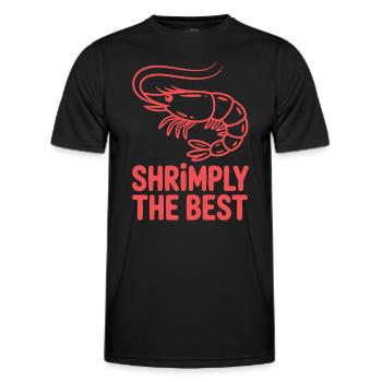Shrimply the best - Männer Funktions-T-Shirt - Schwarz - Vorne - AI Model Male 178 dark (178cm)