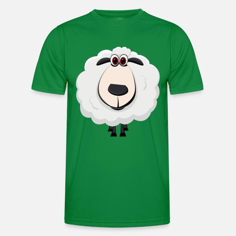 Sheep farmer shepherd sleeping sheep lamb pasture Men's Functional T-Shirt