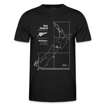 Neuseeland Geschenk Maori Streetwear Trendy Kiwi - Männer Funktions-T-Shirt - Schwarz - Vorne - AI Model Male 178 dark (178cm)