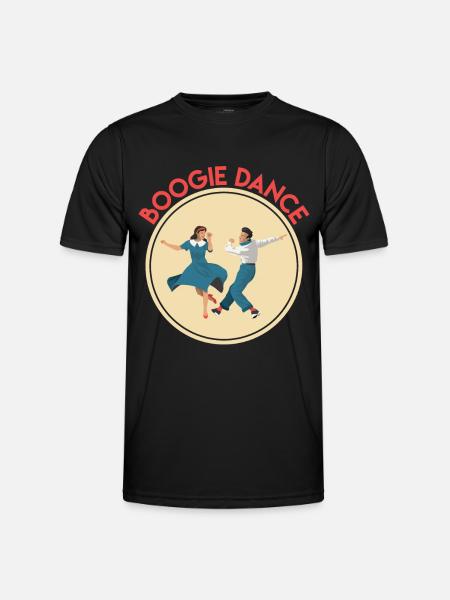 Boogie Woogie Dancer Dancing Paartanz Vintage - Männer Funktions-T-Shirt - Schwarz
