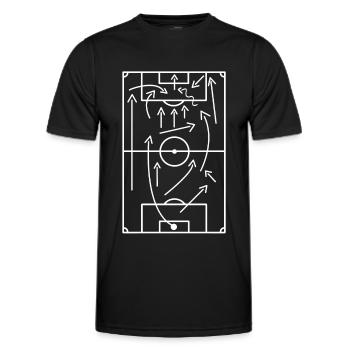 Fußball Mannschaftsaufstellung Fan Taktik 2023 - Männer Funktions-T-Shirt - Schwarz - Vorne - AI Model Male 178 dark (178cm)