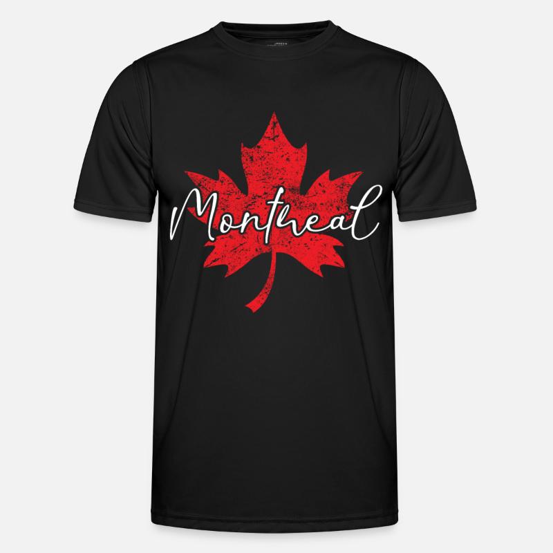 Montréal Canada Rouge Blanc Trèfle T-shirt sport Homme
