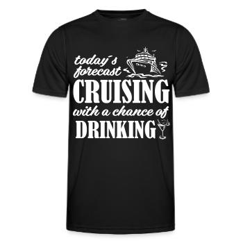 Cruising with a chance of Drinking Cruise - Men's Functional T-Shirt - black - Front - AI Model Male 178 dark (178cm)