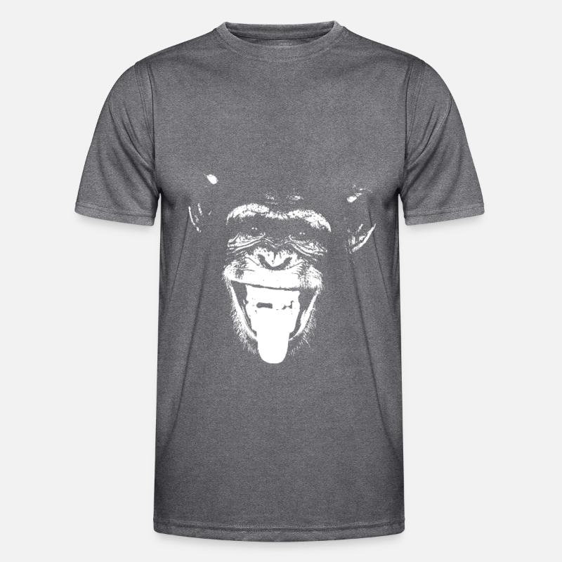 Affe Schimpanse Design Männer Funktions-T-Shirt