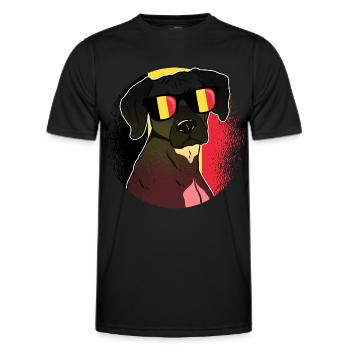 Belgien - Männer Funktions-T-Shirt - Schwarz - Vorne - AI Model Male 178 dark (178cm)